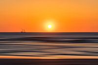 Sailing ship in the sunset
