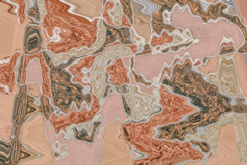 Abstracte vormen en lijnen van verf van Lisette Rijkers