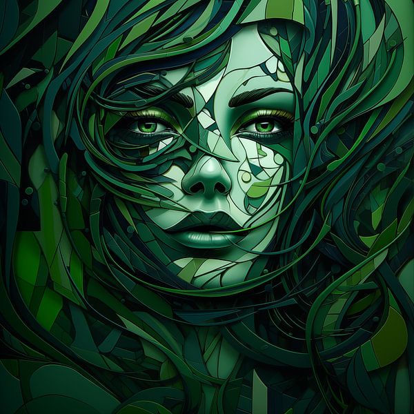 Caché dans le vert par Tineke Visscher