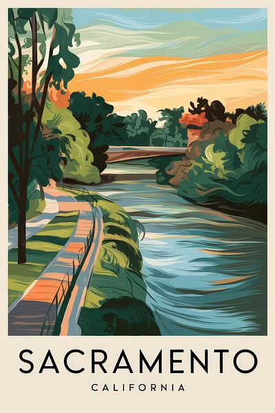 Sacramento, Californie Vintage Travel Poster par Poster Art Shop