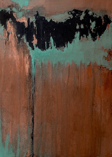 Orange black abstract by Ela Szczepaniak