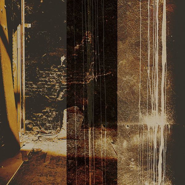 alte Mauer Tivoli Utrecht abstrakte Collage von Studio Boterkoek