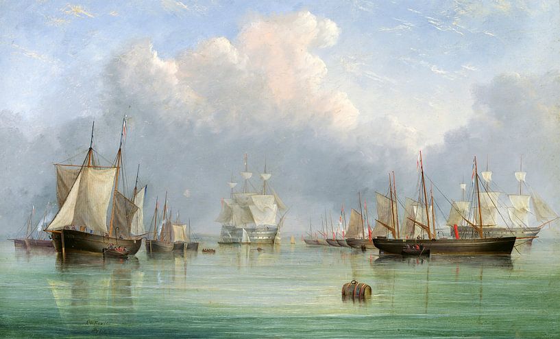 Arthur Wellington Fowles,Navires à Ryde par finemasterpiece