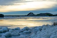Untergehende Sonne auf der Eisscholle