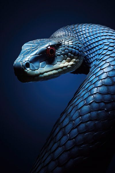 Snake in the blue light by ARTemberaubend