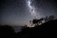 La voie lactée au-dessus de la ville