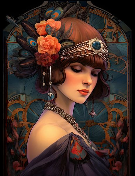 Zeitlose Schönheit: Die Flapper der Goldenen Zwanziger by Peter Balan