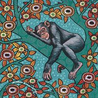 Entspannender Schimpanse