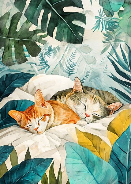 Sleeping cats #cat #catlife by JBJart Justyna Jaszke