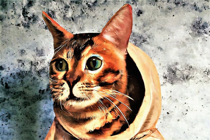 Kapuzenkatze im Betondschungel von Maud De Vries