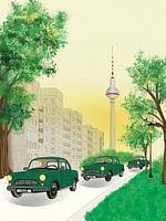 La nostalgie en vert fluo : les Trabant à Berlin