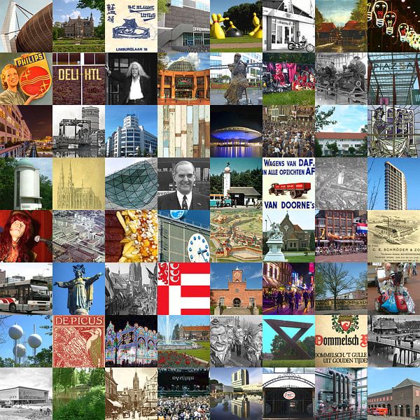 Everything from Eindhoven - collage of typical images of the city and history by Roger VDB