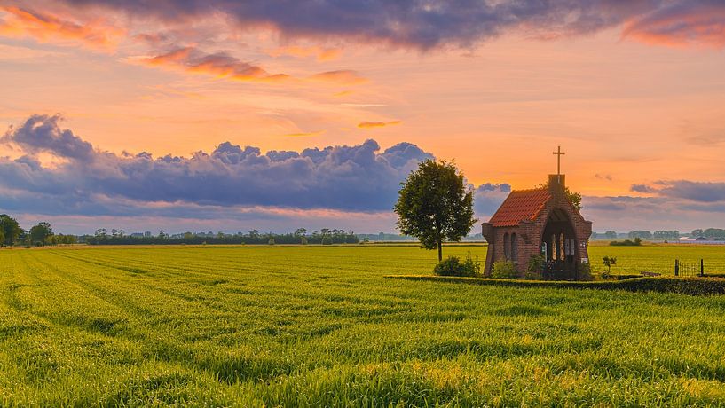 Sonnenuntergang an der Chapel on the Hill von Henk Meijer Photography