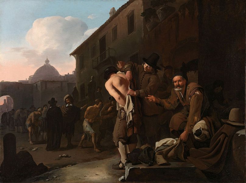 Die Bekleidung der Nackten, Michael Sweerts von Meisterhafte Meister