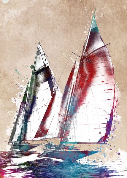Segelsport Kunst #Segeln von JBJart Justyna Jaszke
