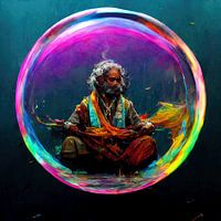 sadu in a soap bubble