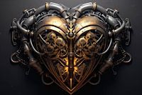 Metall Steampunk Herz