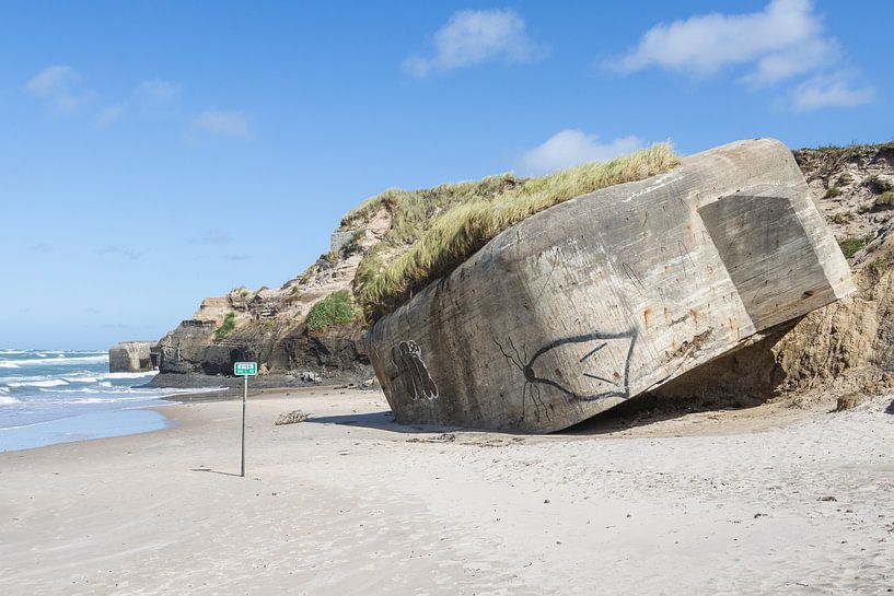 Bunker on beach Løkken by Sander Groenendijk