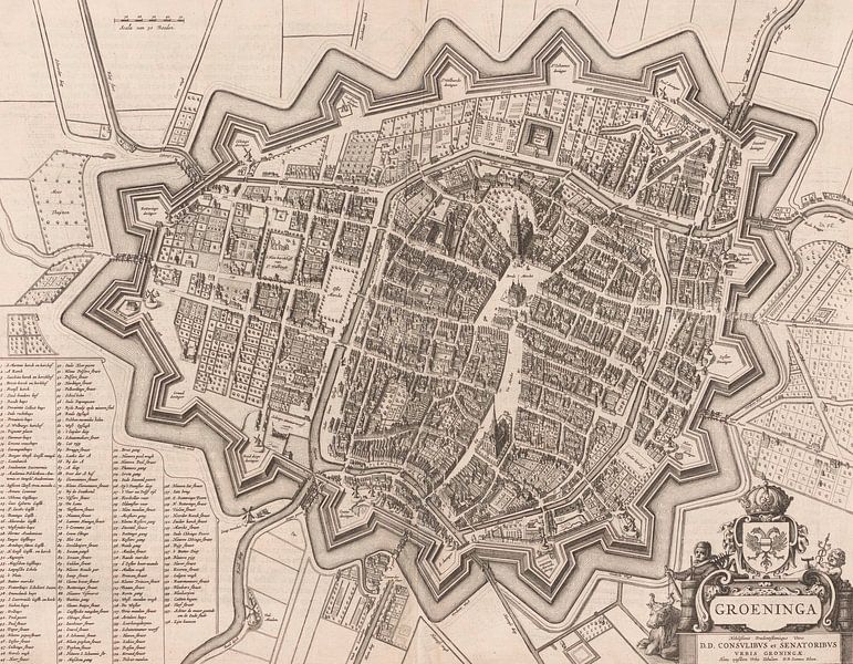 Map of the city of Groningen, unknown by Masterful Masters