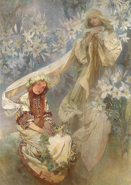 Madonna of the Lilies (1905) d'Alphonse Mucha par Peter Balan