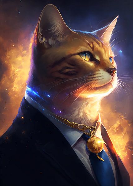 Cat Mafia Digital Painting by WpapArtist WPAP Artist