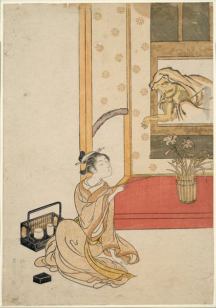 Suzuki Harunobu  - Giving Daruma a Smoke von Peter Balan