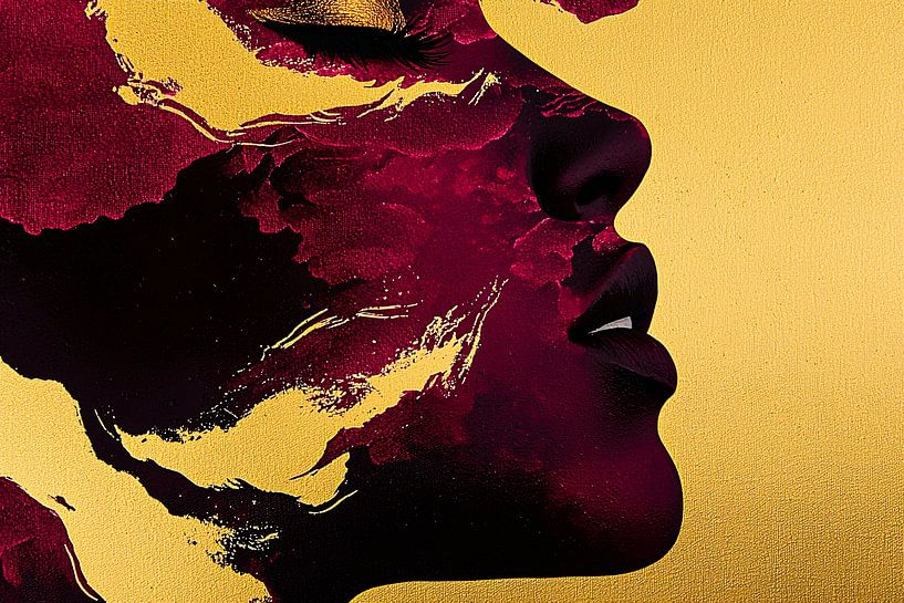 Female portrait in golden tones by Art & Soul Creations