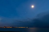 Cityscape of Hoorn with storm approaching from the right