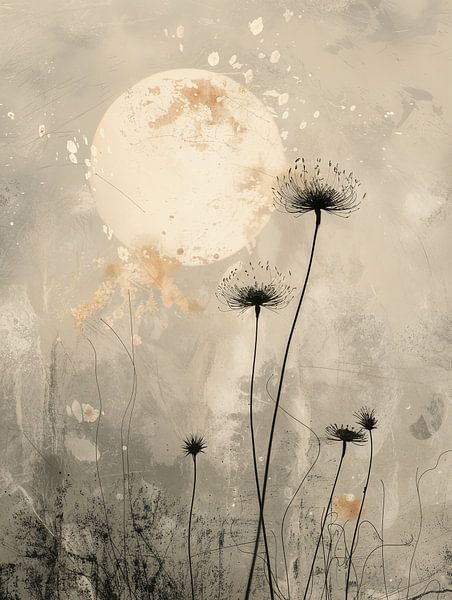 Paysage dans les tons de terre, style japonais par Japandi Art Studio