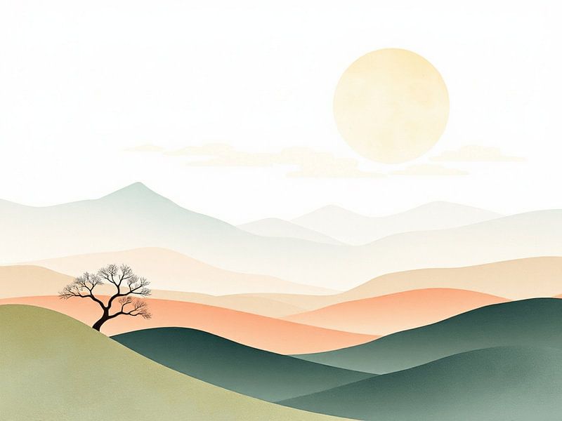 Minimalistische Landschaft von On Your Wall