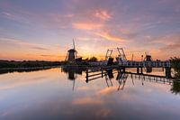 Coucher de soleil à Kinderdijk