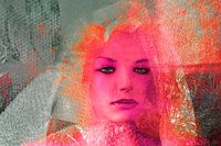 Photo of modern bride in colour