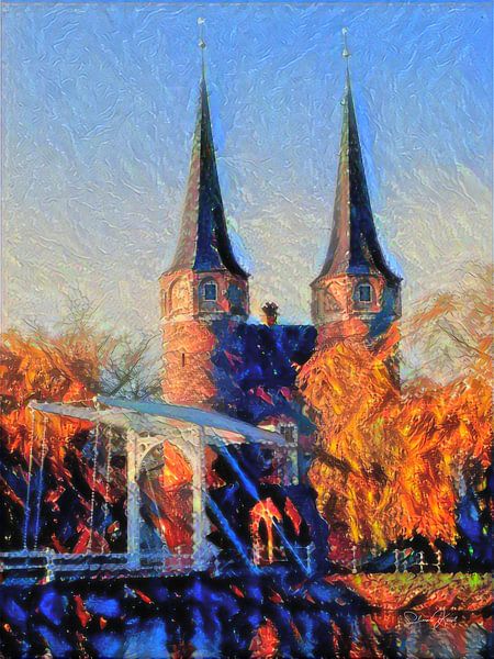 Attraktives Oostpoort Delft von Slimme Kunst.nl