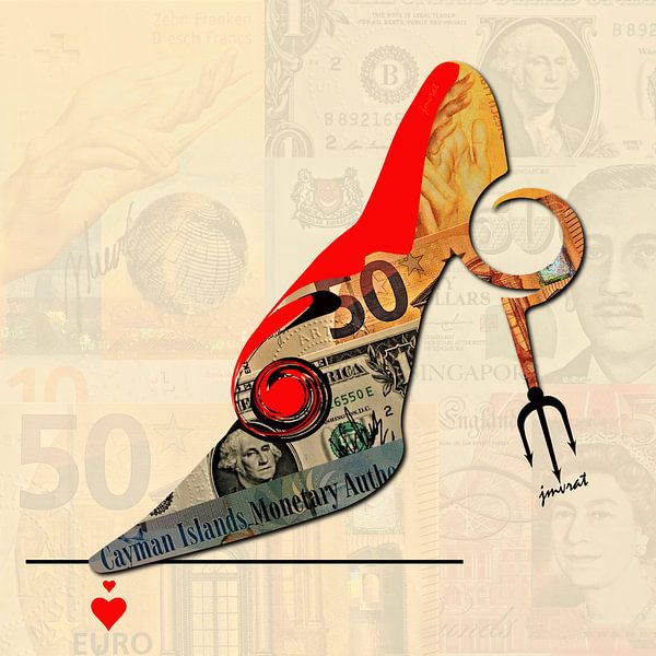 Billets de banque à talons hauts JM0032 par Johannes Murat