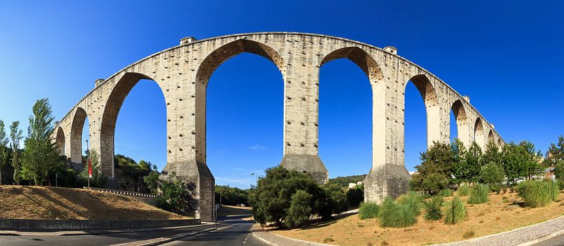  Águas Livres Aquaduct panorama von Dennis van de Water