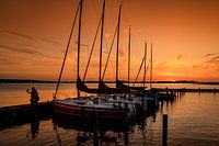 Sonnenuntergang am Veere-See