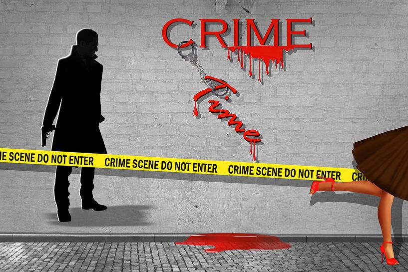  Crime Time als street art par Monika Jüngling