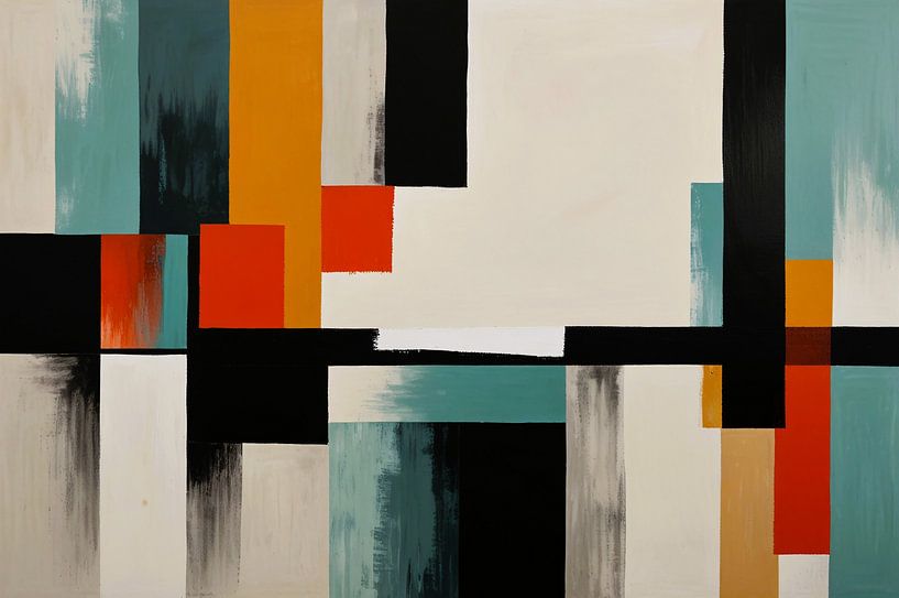 Abstrakte moderne Malerei im japanischen Stil von Art & Soul Creations