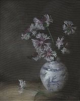 Nature morte avec Centaurea montana, Centaurée des montagnes