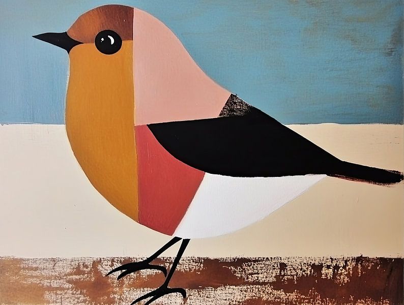 Vogel mit Farben von Moderne Kollektion