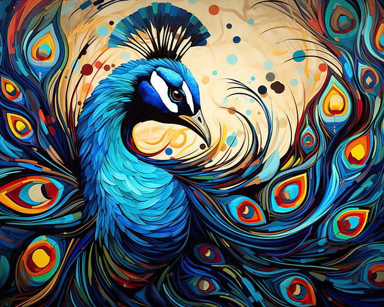 Vögel: Pfaue von Blickfänger Gemälde
