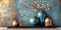 Still Life in Gold and Turquoise iii