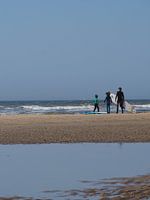 Three young surfers