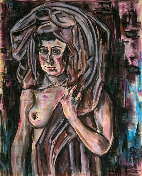 Frau mit drapiertem Stoff, Arno Nadel von Atelier Liesjes