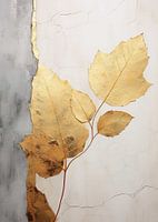 Blatt Abstrakt Gold Dekor