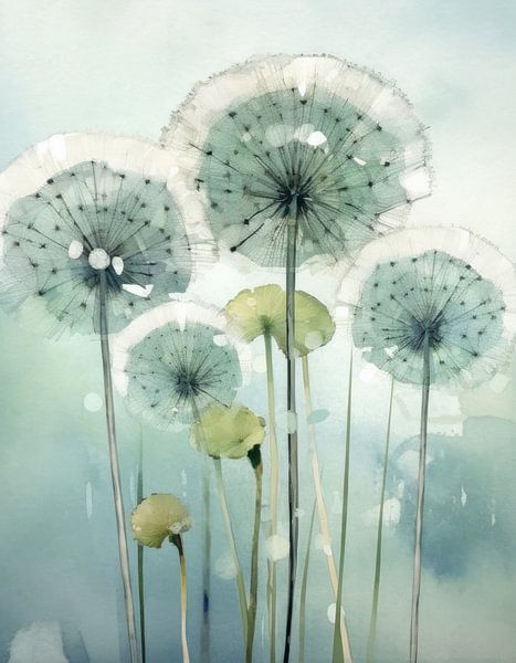 Das Flüsterern der Natur: Abstrakte Löwenzahn-Melodie von Floral Abstractions