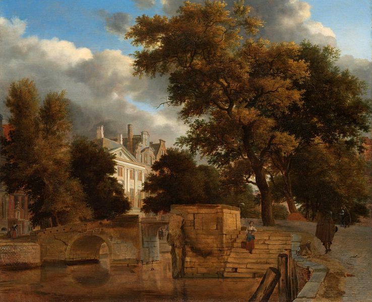 Le pont de pierre, Jan van der Heyden par Des maîtres magistraux