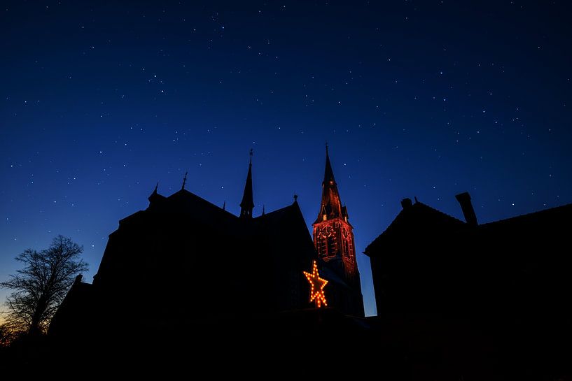 Ascension church in Bavel - Breda , Netherlands at Christmas by Chi