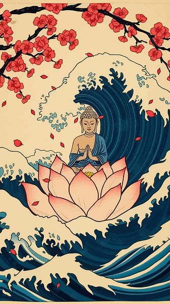 Bouddha / Boeddha Peinture japonaise par MIROKKU