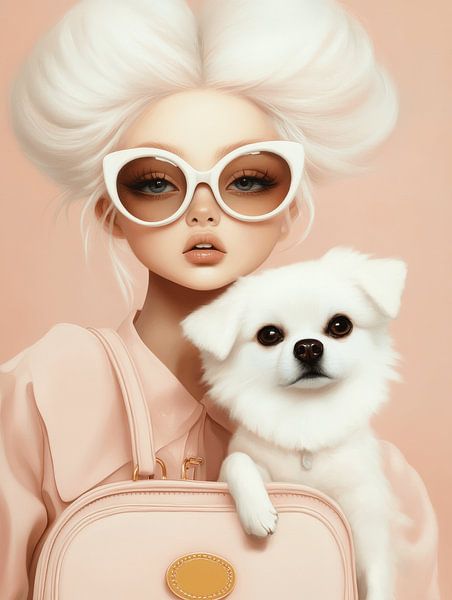 La fille et son chien par Carla Van Iersel